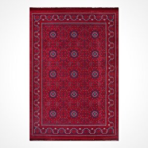 Sahra Bordo Etnik Desen Halı Sn04 - 100x200 100x200 cm