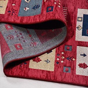Sahra Bordo Etnik Desen Halı Sn01 - 200x290 200x290 cm