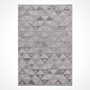 Zara Gri Geometrik Halı Zt01 - 100x200 100x200 cm