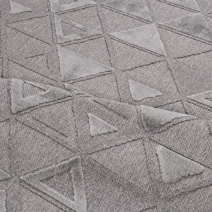 Zara Gri Geometrik Halı Zt01 - 100x200 100x200 cm