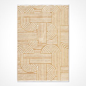 Rana Sarı Yıkakanabilir Kaymaz Kilim 6113 - 200x290 200x290 cm