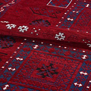 Sahra Bordo Etnik Desen Halı Sn03 - 100x300