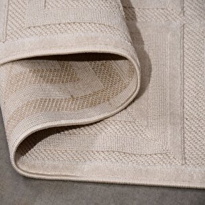 Zara Bej Geometrik Halı Zt05 - 100x300