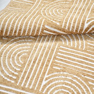 Rana Sarı Yıkakanabilir Kaymaz Kilim 6113 - 100x200 100x200 cm