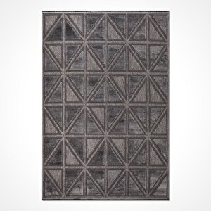 Zara Antrasit Geometrik Halı Zt04 - 160x230