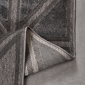 Zara Antrasit Geometrik Halı Zt04 - 160x230