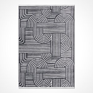 Rana Antrasit Yıkanabilir Kaymaz Kilim 6116 - 200x290 200x290 cm