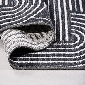 Rana Antrasit Yıkanabilir Kaymaz Kilim 6116 - 200x290
