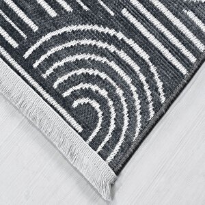Rana Antrasit Yıkanabilir Kaymaz Kilim 6116 - 100x300 100x300 cm