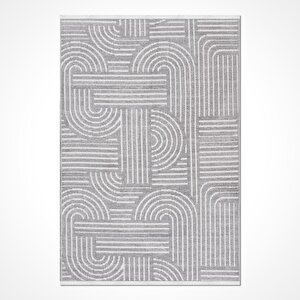 Rana Gri Yıkanabilir Kaymaz Kilim 6115 - 100x300 100x300 cm