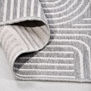 Rana Gri Yıkanabilir Kaymaz Kilim 6115 - 100x300