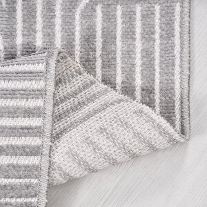 Rana Gri Yıkanabilir Kaymaz Kilim 6115 - 100x300