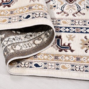 Kutay Beyaz Etnik Desen Halı Ky02 - 160x230