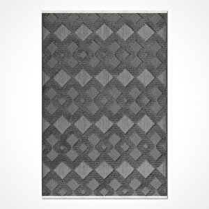 Peri Antrasit Sisal Dokuma Kolay Temizlenebilir Halı Pl04 - 200x290 200x290 cm