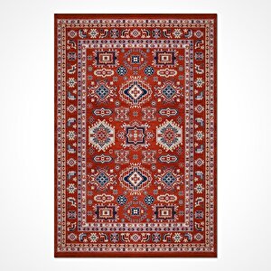Kutay Kırmızı Etnik Desen Halı Ky01 - 100x200 100x200 cm