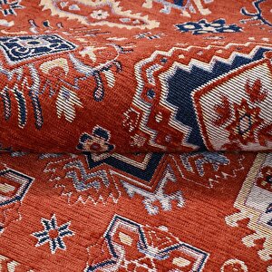 Kutay Kırmızı Etnik Desen Halı Ky01 - 100x200 100x200 cm