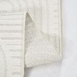 Rana Beyaz Yıkanabilir Kaymaz Kilim 6118 - 100x300