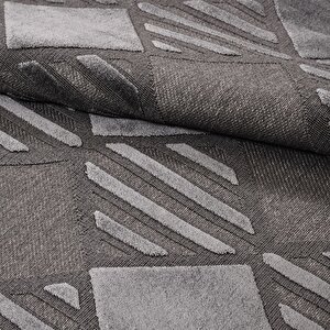 Zara Antrasit Geometrik Halı Zt03 - 100x300 100x300 cm