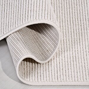 Ecole Beyaz Bukle Halı Ec001 - 100x200