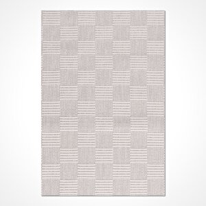 Epsilon Bej Dama Leke Tutmaz Sisal Halı Ep008 - 100x200 100x200 cm