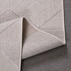 Zara Bej Geometrik Halı Zt06 - 80x300