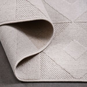 Zara Bej Geometrik Halı Zt06 - 100x200
