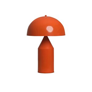 Modern Tasarım Mushroom Abajur Metal Gövde Orange Turuncu