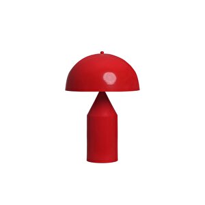 Modern Tasarım Mushroom Abajur Metal Gövde Red Kırmızı