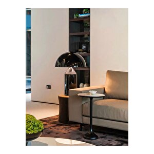 Modern Tasarım Mushroom Abajur Metal Gövde Masa Lambası Siyah