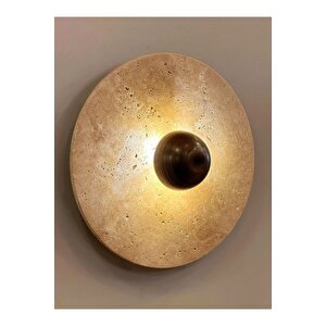 Lüks Modern Tasarım Traverten Mermer Led Aplik Eskitme Gold Limited Edition Ledli Elektrikle Çalışır