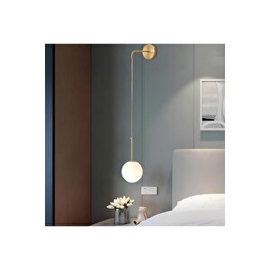 Modern Jerry Duvar Sarkıt Pilli Aplik Glop Beyaz Camlı Aplik Kablosuz Tak Çalıştır Eskitme Gold Sarı