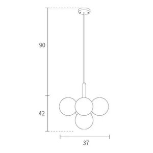 Modern Avize Glop Balon Camlı Cloudy Avize Eskitme Gold Sarı Şık Görsellik Katar