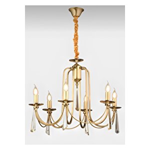 Modern Exclusive Kristal Taşlı Countess Avize Eskitme Kontes 6’lı