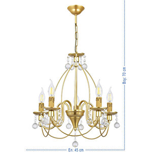 Kale 5 Li̇ Lüx Kri̇stal Taşli Gold Salon Avi̇zesi̇