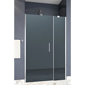 Castilla Temperli 6 Mm Boy Menteşeli Ön Cephe Duşakabin Krom Profil Mavi Reflekte Cam 100 cm