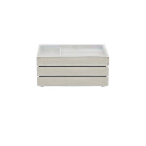 Ecrou Modern 3 Çekmeceli Takı Bijuteri Mücevher Kutusu Organizer Düzenleyici Şeffaf 13 X 23 X 10 Cm