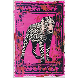 Pamuk Tabanlı Kaymaz Halı – Pembe; Siyah; Beyaz – Hayvan Desenli, Pamuk Dokuma Taban, Makinede Yıkanabilir, Kolay Temizlenebilir, Toz Ve Tüy Tutmaz, Kaymaz, Evcil Hayvan Dostu 80x80 cm