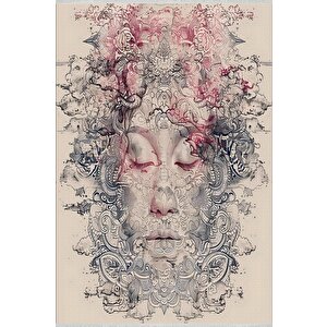 Pamuk Tabanlı Kaymaz Halı – Krem; Pembe; Gri – Soyut Desen, Pamuk Dokuma Taban, Makinede Yıkanabilir, Kolay Temizlenebilir, Toz Ve Tüy Tutmaz, Kaymaz, Evcil Hayvan Dostu 150x150 cm