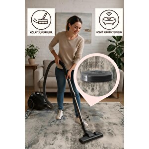 Mutfak Halısı – Kahverengi; Krem – Eskitilmiş Görünümlü Tasarım, Makinede Yıkanabilir, Kolay Temizlenebilir, Toz Ve Tüy Tutmaz, Kaymaz, Evcil Hayvan Dostu