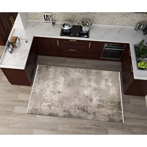 Halı – Kahverengi; Krem – Eskitilmiş Görünümlü Tasarım, Makinede Yıkanabilir, Kolay Temizlenebilir, Toz Ve Tüy Tutmaz, Kaymaz, Evcil Hayvan Dostu