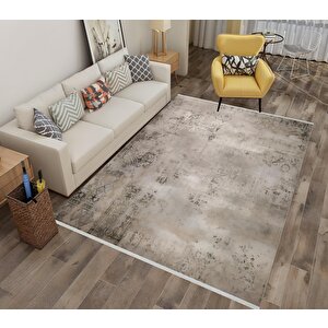 Halı – Kahverengi; Krem – Eskitilmiş Görünümlü Tasarım, Makinede Yıkanabilir, Kolay Temizlenebilir, Toz Ve Tüy Tutmaz, Kaymaz, Evcil Hayvan Dostu