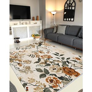 Pamuk Dokuma Taban Halı – Makinede Yıkanabilir, Kolay Temizlenebilir, Toz Ve Tüy Tutmaz, Kaymaz, Evcil Hayvan Dostu 80x150 cm