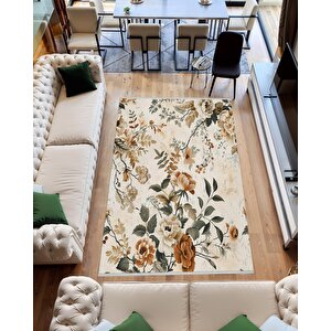 Pamuk Dokuma Taban Halı – Makinede Yıkanabilir, Kolay Temizlenebilir, Toz Ve Tüy Tutmaz, Kaymaz, Evcil Hayvan Dostu 80x150 cm