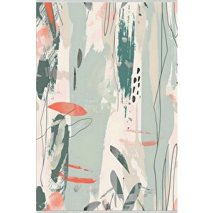 Robot Süpürgeye Uygun Halı – Pamuk Dokuma Taban Halı – Yeşil; Somon; Bej – Modern Fırça Darbeli Tasarım, Makinede Yıkanabilir, Kolay Temizlenebilir, Toz Ve Tüy Tutmaz, Kaymaz, Evcil Hayvan Dostu 150x150 cm