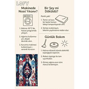 Salon Halısı, Makinede Yıkanabilir, Kolay Temizlenebilir, Toz Ve Tüy Tutmaz, Kaymaz, Evcil Hayvan Dostu