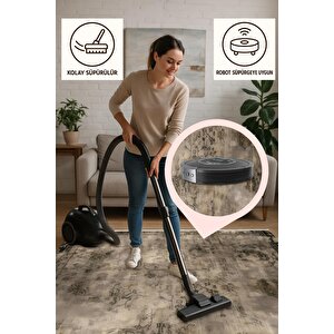 Oturma Odası Halısı – Kahverengi; Krem – Eskitilmiş Görünümlü Tasarım, Makinede Yıkanabilir, Kolay Temizlenebilir, Toz Ve Tüy Tutmaz, Kaymaz, Evcil Hayvan Dostu 160x350 cm