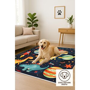 Pamuk Dokuma Taban Halı – Makinede Yıkanabilir, Kolay Temizlenebilir, Toz Ve Tüy Tutmaz, Kaymaz, Evcil Hayvan Dostu