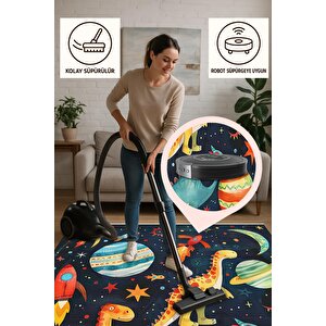 Pamuk Dokuma Taban Halı – Makinede Yıkanabilir, Kolay Temizlenebilir, Toz Ve Tüy Tutmaz, Kaymaz, Evcil Hayvan Dostu