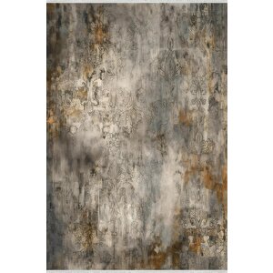 Halı – Kahverengi; Krem – Eskitilmiş Görünümlü Tasarım, Makinede Yıkanabilir, Kolay Temizlenebilir, Toz Ve Tüy Tutmaz, Kaymaz, Evcil Hayvan Dostu 180x270 cm