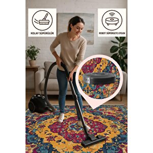 Salon Halısı, Makinede Yıkanabilir, Kolay Temizlenebilir, Toz Ve Tüy Tutmaz, Kaymaz, Evcil Hayvan Dostu